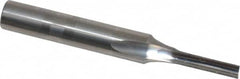 Onsrud - 1/8" Diam, 1/4" Shank Diam, 1/2" Length of Cut, 1 Flute Single Edge Straight Router Bit - 2" Overall Length, Left Hand Cut, Solid Carbide - Exact Tooling