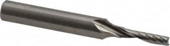 Onsrud - 1/8" Cutting Diam x 1/2" Length of Cut, 1 Flute, Upcut Spiral Router Bit - Uncoated, Right Hand Cut, Solid Carbide, 2" OAL x 1/4" Shank Diam, Single Edge, 21° Helix Angle - Exact Tooling