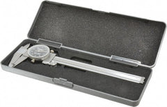 Fowler - 0" to 6" Range, 0.001" Graduation, 0.1" per Revolution, Dial Caliper - Black Face, 1.6" Jaw Length, Accurate to 0.0010" - Exact Tooling