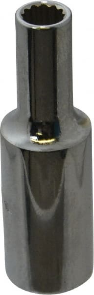 Proto - 1/4", 3/8" Drive, Deep Hand Socket - 12 Points, 2-1/8" OAL, Chrome Finish - Exact Tooling