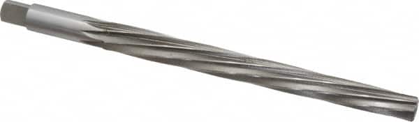 Cleveland - #9 Pin, 0.6066" Diam, 0.4805" Small End, 9/16" Diam Straight Shank, 6-1/16" Flute, Taper Pin Reamer - Exact Tooling