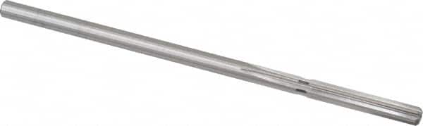 Cleveland - #3 High Speed Steel 6 Flute Chucking Reamer - Straight Flute, Straight Shank, 1-1/4" Flute Length, 5" OAL - Exact Tooling