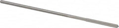 Cleveland - #37 High Speed Steel 4 Flute Chucking Reamer - Straight Flute, Straight Shank, 7/8" Flute Length, 3-1/2" OAL - Exact Tooling