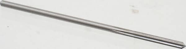 Cleveland - 9/64" High Speed Steel 6 Flute Chucking Reamer - Straight Flute, Straight Shank, 1" Flute Length, 4" OAL - Exact Tooling