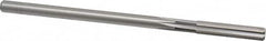 Cleveland - 19/64" High Speed Steel 6 Flute Chucking Reamer - Straight Flute, Straight Shank, 1-1/2" Flute Length, 6" OAL - Exact Tooling