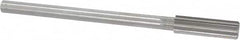 Cleveland - 19/32" High Speed Steel 8 Flute Chucking Reamer - Straight Flute, Straight Shank, 2" Flute Length, 8" OAL - Exact Tooling