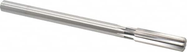 Cleveland - 21/32" High Speed Steel 8 Flute Chucking Reamer - Straight Flute, Straight Shank, 2-1/4" Flute Length, 9" OAL - Exact Tooling