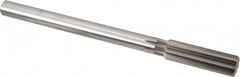 Cleveland - 25/32" High Speed Steel 8 Flute Chucking Reamer - Straight Flute, Straight Shank, 2-1/2" Flute Length, 9-1/2" OAL - Exact Tooling