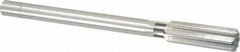 Cleveland - 27/32" High Speed Steel 8 Flute Chucking Reamer - Straight Flute, Straight Shank, 2-1/2" Flute Length, 9-1/2" OAL - Exact Tooling