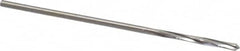 Cleveland - 3/32" High Speed Steel 4 Flute Chucking Reamer - Spiral Flute, Straight Shank, 3/4" Flute Length, 3" OAL - Exact Tooling