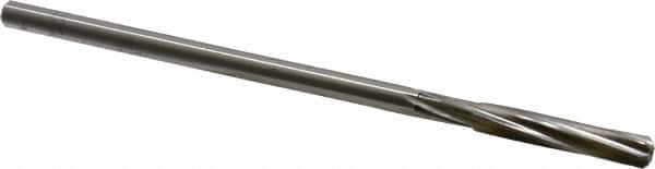 Cleveland - 9/32" High Speed Steel 6 Flute Chucking Reamer - Spiral Flute, Straight Shank, 1-1/2" Flute Length, 6" OAL - Exact Tooling