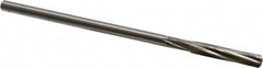 Cleveland - 9/32" High Speed Steel 6 Flute Chucking Reamer - Spiral Flute, Straight Shank, 1-1/2" Flute Length, 6" OAL - Exact Tooling