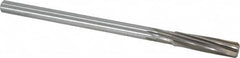 Cleveland - 7/16" High Speed Steel 6 Flute Chucking Reamer - Spiral Flute, Straight Shank, 1-3/4" Flute Length, 7" OAL - Exact Tooling