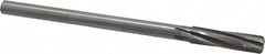 Cleveland - 1/2" High Speed Steel 6 Flute Chucking Reamer - Spiral Flute, Straight Shank, 2" Flute Length, 8" OAL - Exact Tooling