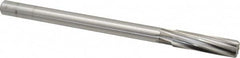 Cleveland - 5/8" High Speed Steel 8 Flute Chucking Reamer - Spiral Flute, Straight Shank, 2-1/4" Flute Length, 9" OAL - Exact Tooling