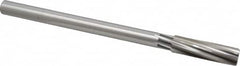 Cleveland - 21/32" High Speed Steel 8 Flute Chucking Reamer - Spiral Flute, Straight Shank, 2-1/4" Flute Length, 9" OAL - Exact Tooling