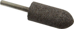 Norton - 7/8" Head Diam x 2" Thickness, A11, Pointed Tree End, Zirconia Alumina Mounted Point - Very Coarse Grade, 30 Grit, 25,420 RPM - Exact Tooling