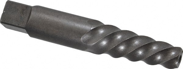 Cleveland - Spiral Flute Screw Extractor - #7 Extractor for 1 to 1-3/8" Screw, 4-1/8" OAL - Exact Tooling