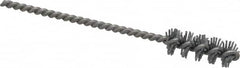 Made in USA - 3/8" Diam Helical Nylon Tube Brush - 0.022" Filament Diam, 1" Brush Length, 3-1/2" OAL, 0.11" Diam Stainless Steel Shank - Exact Tooling