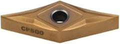 Seco - VNGM331 MF1 Grade CP500 Carbide Turning Insert - TiAlN/TiN Finish, 35° Diamond, 3/8" Inscr Circle, 3/16" Thick, 1/64" Corner Radius - Exact Tooling