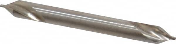 Cleveland - #00 Plain Cut 60° Incl Angle High Speed Steel Combo Drill & Countersink - Exact Tooling