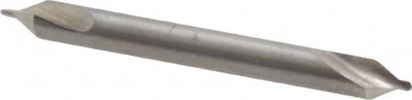 Cleveland - #0 Plain Cut 60° Incl Angle High Speed Steel Combo Drill & Countersink - Exact Tooling