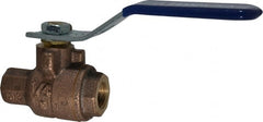 NIBCO - 1/4" Pipe, Full Port, Bronze Standard Ball Valve - 2 Piece, Inline - One Way Flow, FNPT x FNPT Ends, Lever Handle, 600 WOG, 150 WSP - Exact Tooling