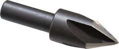 Cleveland - 5/8" Head Diam, 3/8" Shank Diam, 4 Flute 60° High Speed Steel Countersink - Oxide Finish, 2-3/32" OAL, Single End, Straight Shank, Right Hand Cut - Exact Tooling