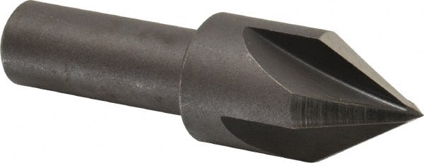 Cleveland - 3/4" Head Diam, 1/2" Shank Diam, 4 Flute 60° High Speed Steel Countersink - Exact Tooling