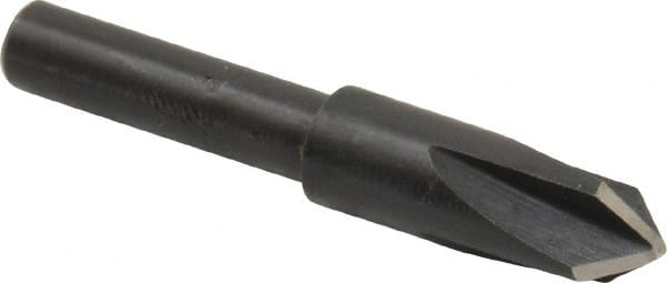 Cleveland - 1/4" Head Diam, 3/16" Shank Diam, 4 Flute 82° High Speed Steel Countersink - Exact Tooling