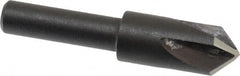 Cleveland - 3/8" Head Diam, 1/4" Shank Diam, 4 Flute 90° High Speed Steel Countersink - Oxide Finish, 1-21/32" OAL, Single End, Straight Shank, Right Hand Cut - Exact Tooling