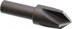 Cleveland - 3/4" Head Diam, 1/2" Shank Diam, 4 Flute 90° High Speed Steel Countersink - Oxide Finish, 2-13/32" OAL, Single End, Straight Shank, Right Hand Cut - Exact Tooling