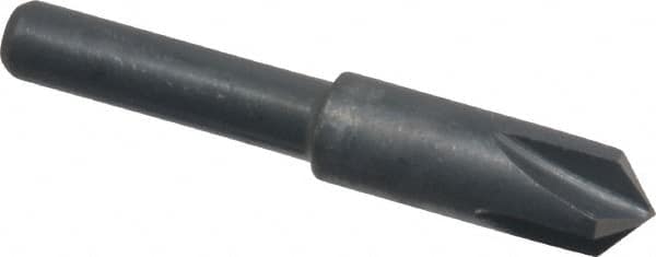 Cleveland - 1/4" Head Diam, 3/16" Shank Diam, 4 Flute 100° High Speed Steel Countersink - Exact Tooling