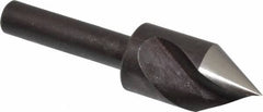 Cleveland - 1/2" Head Diam, 1/4" Shank Diam, 1 Flute 60° High Speed Steel Countersink - Oxide Finish, 1-27/32" OAL, Single End, Straight Shank, Right Hand Cut - Exact Tooling