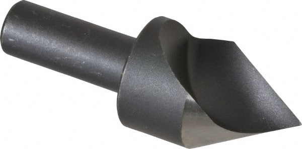 Cleveland - 1" Head Diam, 1/2" Shank Diam, 1 Flute 60° High Speed Steel Countersink - Exact Tooling
