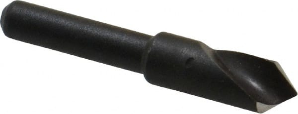 Cleveland - 1/4" Head Diam, 3/16" Shank Diam, 1 Flute 82° High Speed Steel Countersink - Exact Tooling