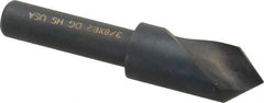 Cleveland - 3/8" Head Diam, 1/4" Shank Diam, 1 Flute 82° High Speed Steel Countersink - Oxide Finish, 1-21/32" OAL, Single End, Straight Shank, Right Hand Cut - Exact Tooling