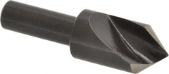Cleveland - 5/8" Head Diam, 3/8" Shank Diam, 1 Flute 82° High Speed Steel Countersink - Oxide Finish, 2-3/32" OAL, Single End, Straight Shank, Right Hand Cut - Exact Tooling