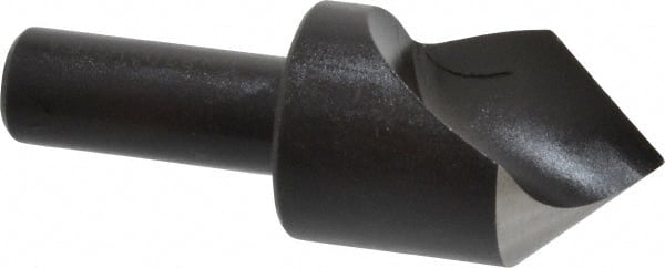 Cleveland - 1" Head Diam, 1/2" Shank Diam, 1 Flute 82° High Speed Steel Countersink - Oxide Finish, 2-3/4" OAL, Single End, Straight Shank, Right Hand Cut - Exact Tooling
