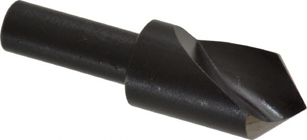 Cleveland - 5/8" Head Diam, 3/8" Shank Diam, 1 Flute 90° High Speed Steel Countersink - Exact Tooling