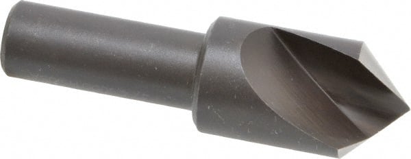 Cleveland - 3/4" Head Diam, 1/2" Shank Diam, 1 Flute 90° High Speed Steel Countersink - Exact Tooling