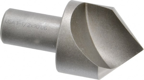 Cleveland - 1-1/2" Head Diam, 3/4" Shank Diam, 1 Flute 90° High Speed Steel Countersink - Exact Tooling