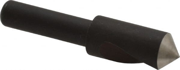 Cleveland - 3/8" Head Diam, 1/4" Shank Diam, 1 Flute 100° High Speed Steel Countersink - Exact Tooling