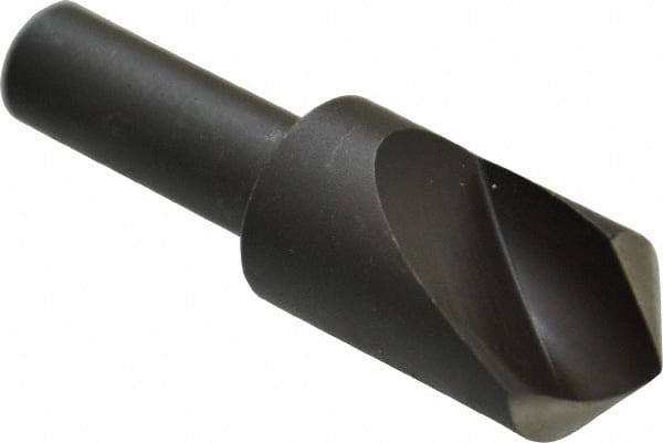 Cleveland - 5/8" Head Diam, 3/8" Shank Diam, 1 Flute 100° High Speed Steel Countersink - Exact Tooling