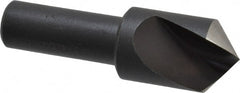 Cleveland - 3/4" Head Diam, 1/2" Shank Diam, 1 Flute 100° High Speed Steel Countersink - Exact Tooling