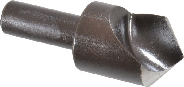 Cleveland - 1" Head Diam, 1/2" Shank Diam, 1 Flute 100° High Speed Steel Countersink - Exact Tooling