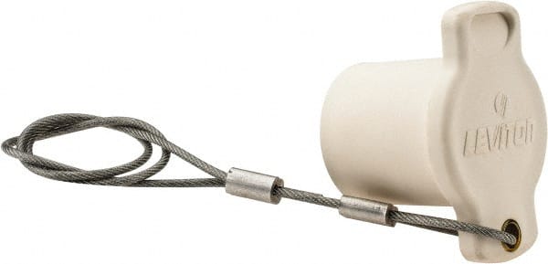 Leviton - 3R NEMA Rated, Female, White Single Pole Protective Cap - For Use with Male Plug - Exact Tooling