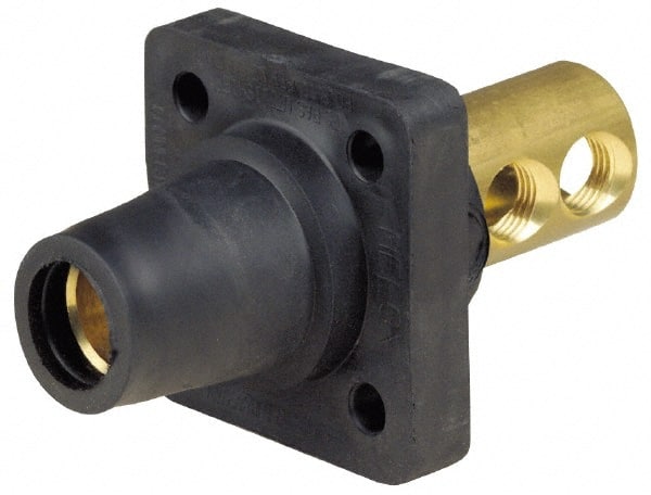 Leviton - 3R NEMA Rated, 600 Volt, 400 Amp, 1/0 to 4/0 AWG, Female, Double Set Screw, Panel Receptacle - 4-1/2 Inch Long, Red - Exact Tooling