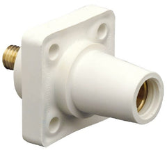 Leviton - 3R NEMA Rated, 600 Volt, 400 Amp, 2 to 4/0 AWG, Female, Threaded Stud, Panel Receptacle - 3.56 Inch Long, Red - Exact Tooling