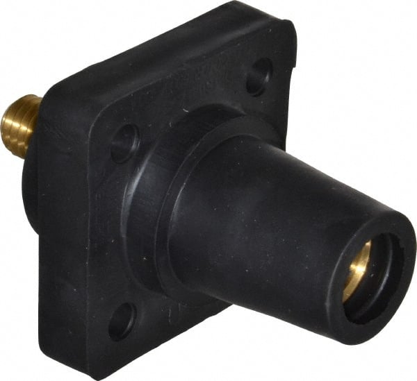 Leviton - 3R NEMA Rated, 600 Volt, 400 Amp, 2 to 4/0 AWG, Female, Threaded Stud, Panel Receptacle - 3.56 Inch Long, Black - Exact Tooling